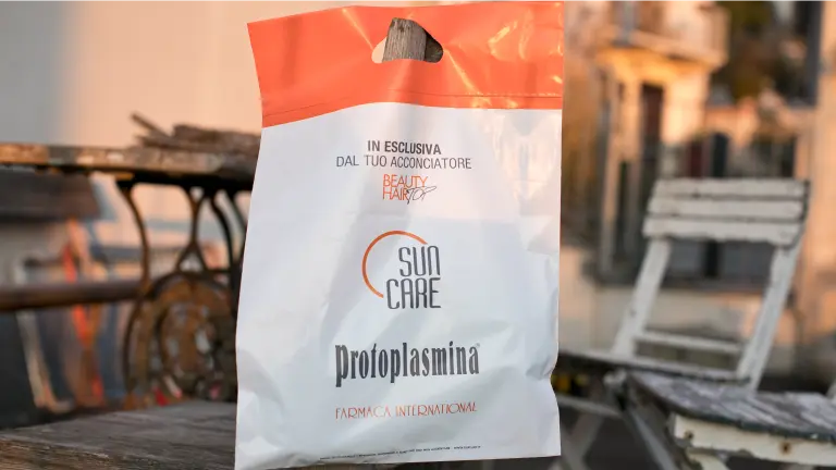 Shopping bag personalizzata "Sun Care Protoplasmina"